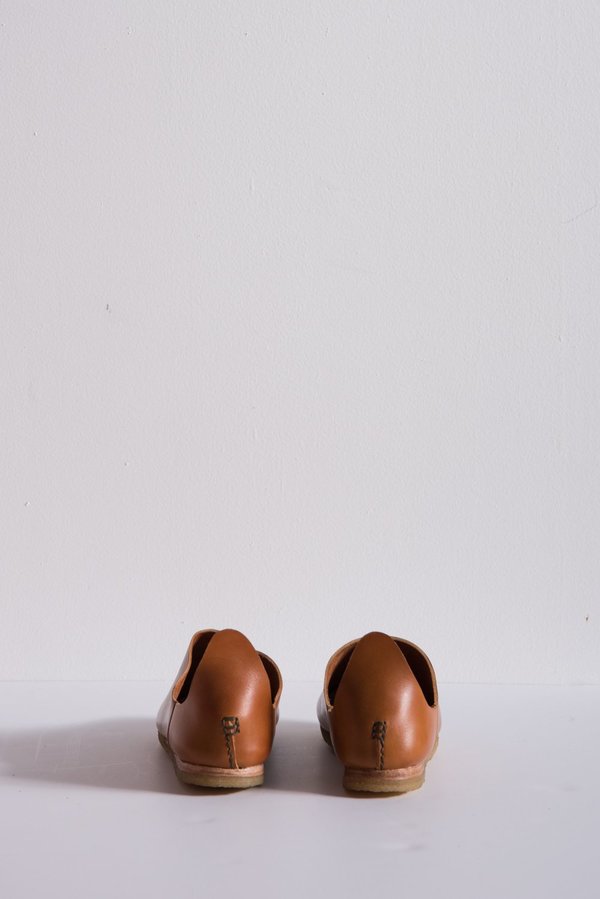 RAKU Babush Fringe Leather Shoe - Bright Orange