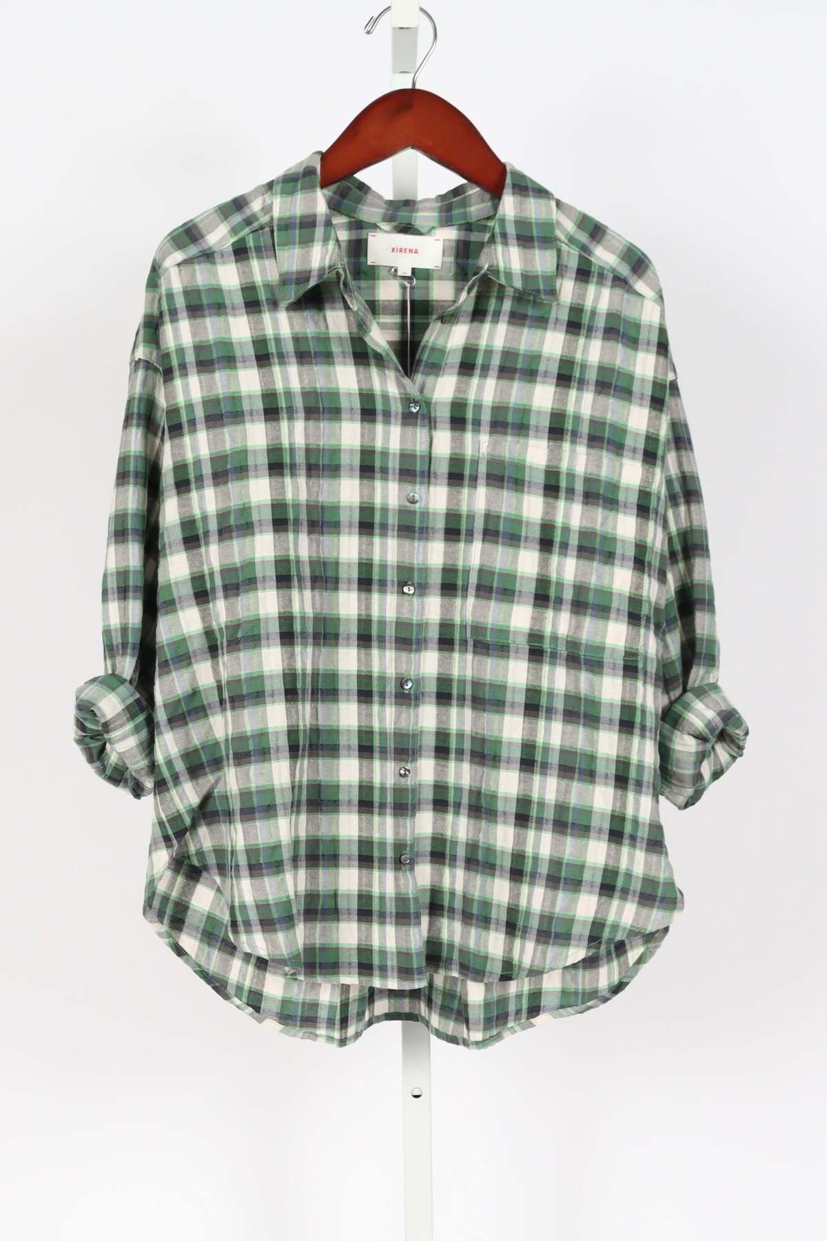 シャツ ICHIVAN AARON CRINKLE CHECKERED SHIRT 4TR326 61wohBd1oQL._AC_SX342_.jpg