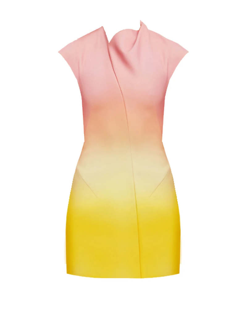 Acler Warfield Mini Dress - Rising Sun Ombre | Garmentory Acler Warfield Mini Dress - Rising Sun Ombre | Garmentory