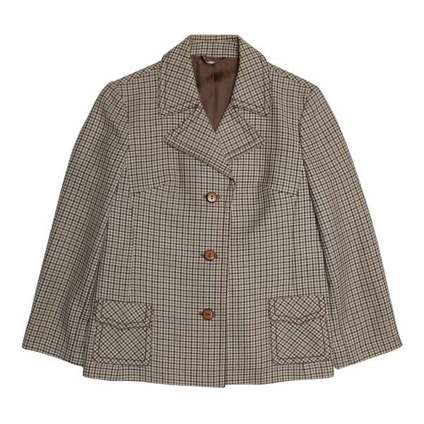 Vintage Houndstooth Tweed Majorette Jacket