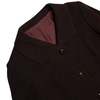 Melton Lapel Collar Car Coat - Wine - Thumbnail 2