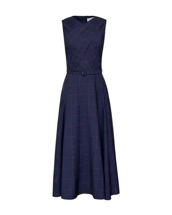 burgundy and navy dress Samantha Dress main image 0