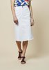 Harvey Faircloth Denim Pencil Skirt - White - Thumbnail 1
