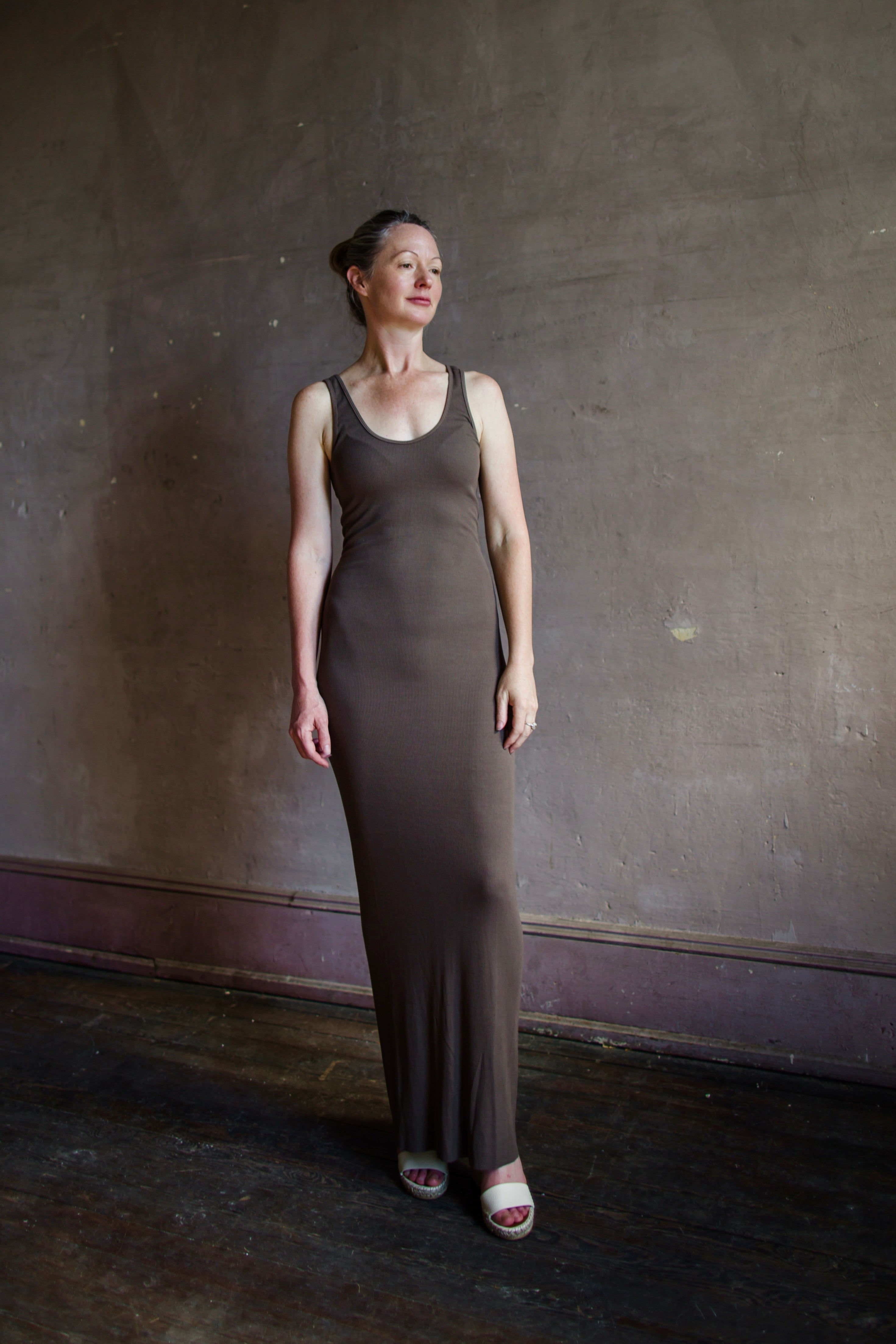 Enza Costa Stretch Silk Knit Maxi Tank Dress | Garmentory Enza Costa Stretch Silk Knit Maxi Tank Dress | Garmentory