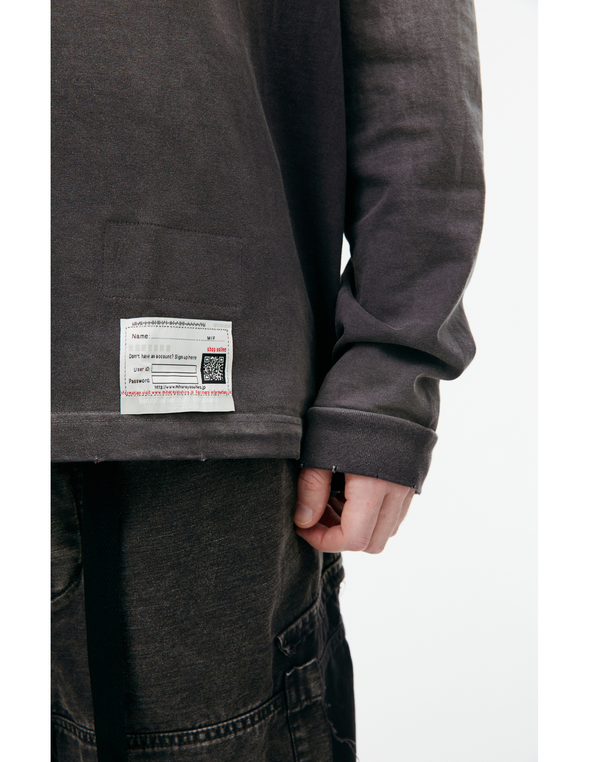 Mihara Yasuhiro Sun Faded Longsleeve - Gray | Garmentory