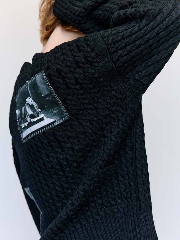 TAKAHIROMIYASHITA The Soloist. Wool Photo-Patch Crewneck Sweater