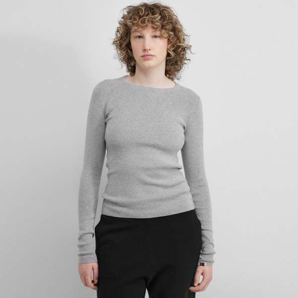 Extreme Cashmere Eel Cotton-Cashmere Top - Grey