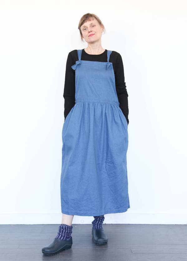 blue dress for baby girl FIORE Blue Viking Apron Dress main image 0
