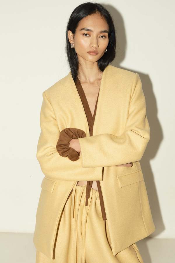 Datura Brushed Wool Scrunchie - Avellana Datura Brushed Wool Scrunchie - Avellana