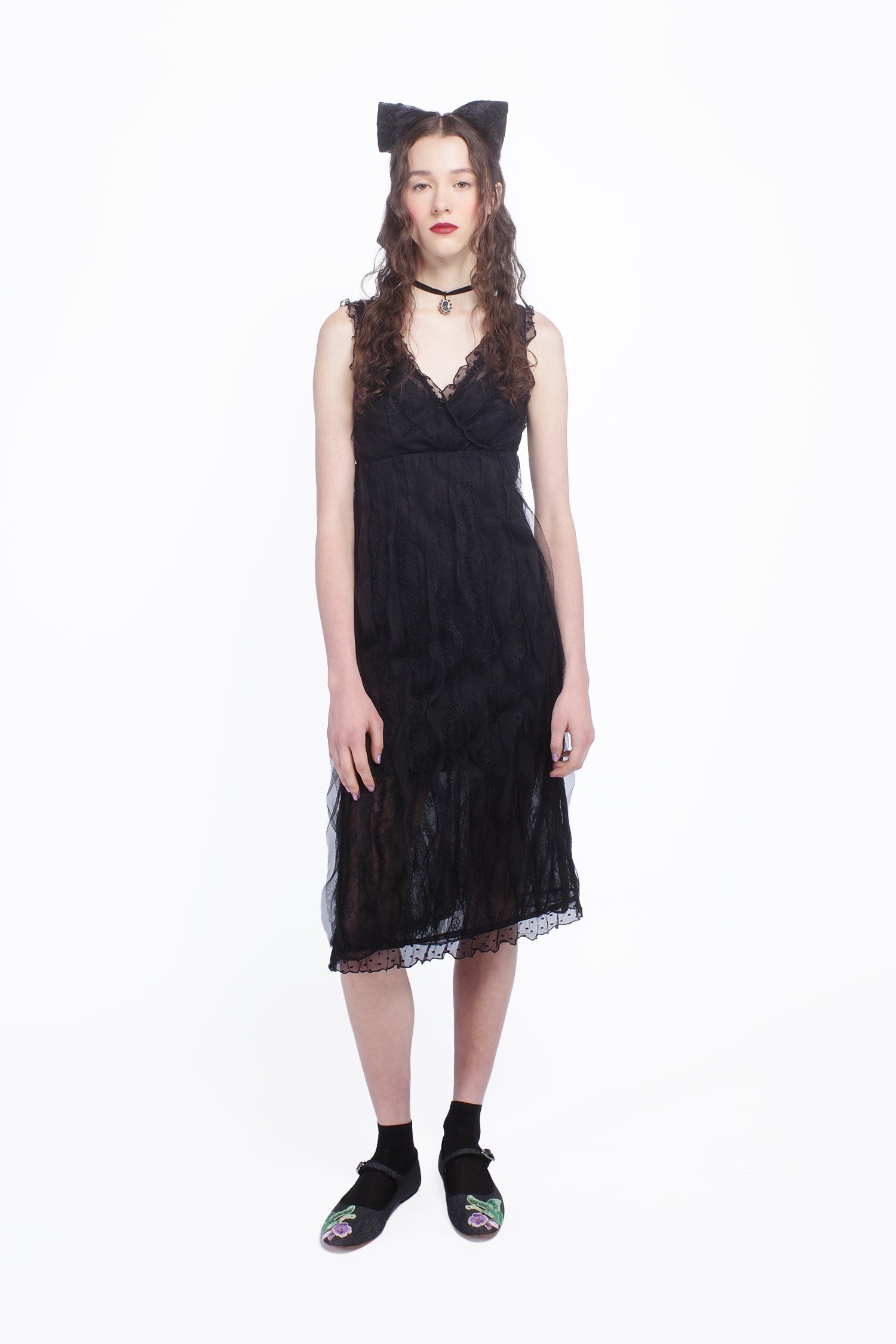 anna sui black lace dress Combo Sleeveless Elegant White Halter Sleeveless carpet Color:Black Windsor Brocade Stretch lace maxi dress