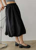 Mod Ref Bella Balloon Midi Skirt - Black - Thumbnail 2