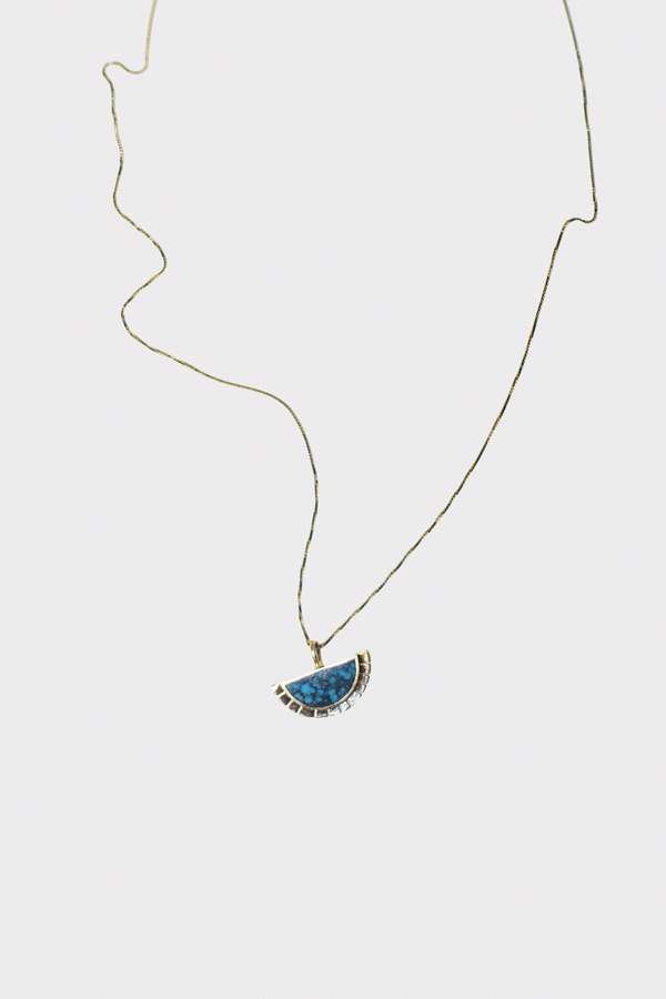 Young in the Mountains Selene Necklace - Blue/Black Turquoise