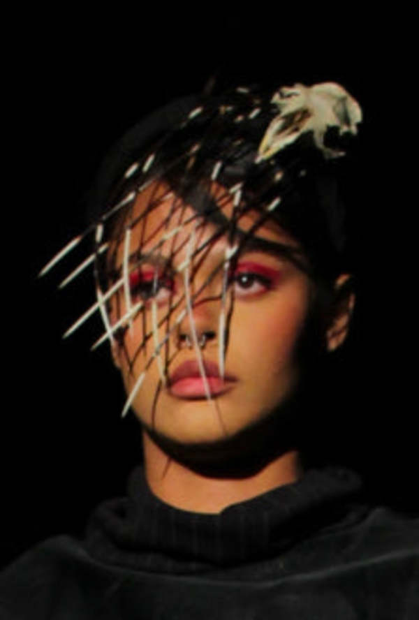 MOST HATED Skull w Porcupine Headpiece