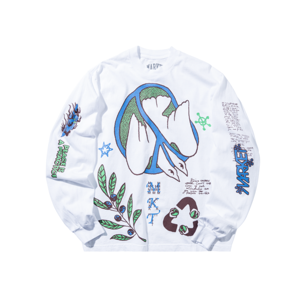 MARKET Peace Practice Longsleeve Tee - White
