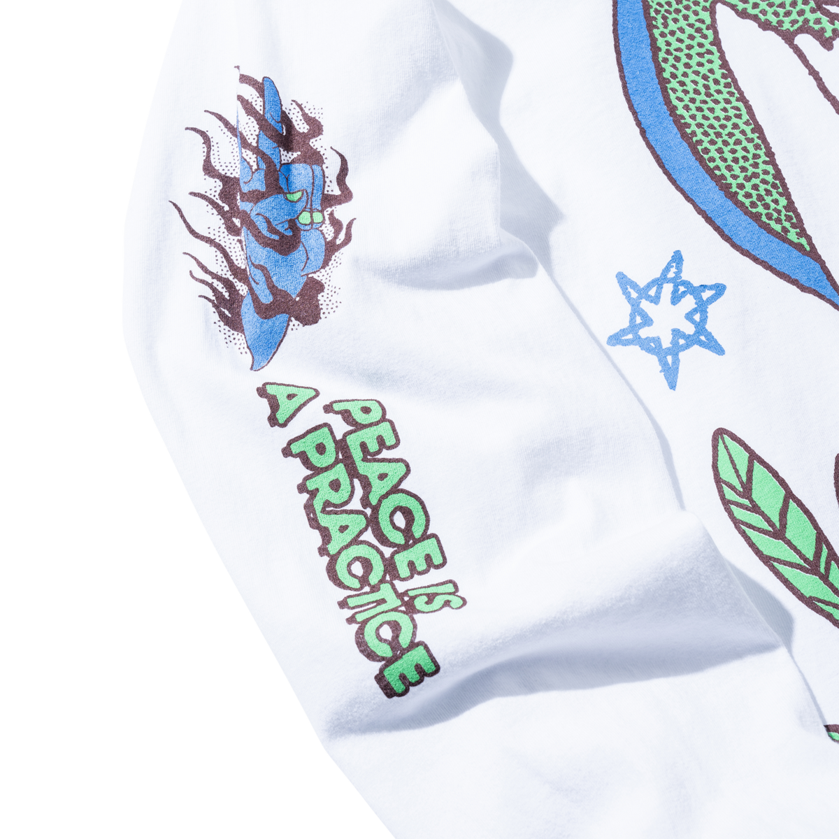 MARKET Peace Practice Longsleeve Tee - White - Image 4 of 6