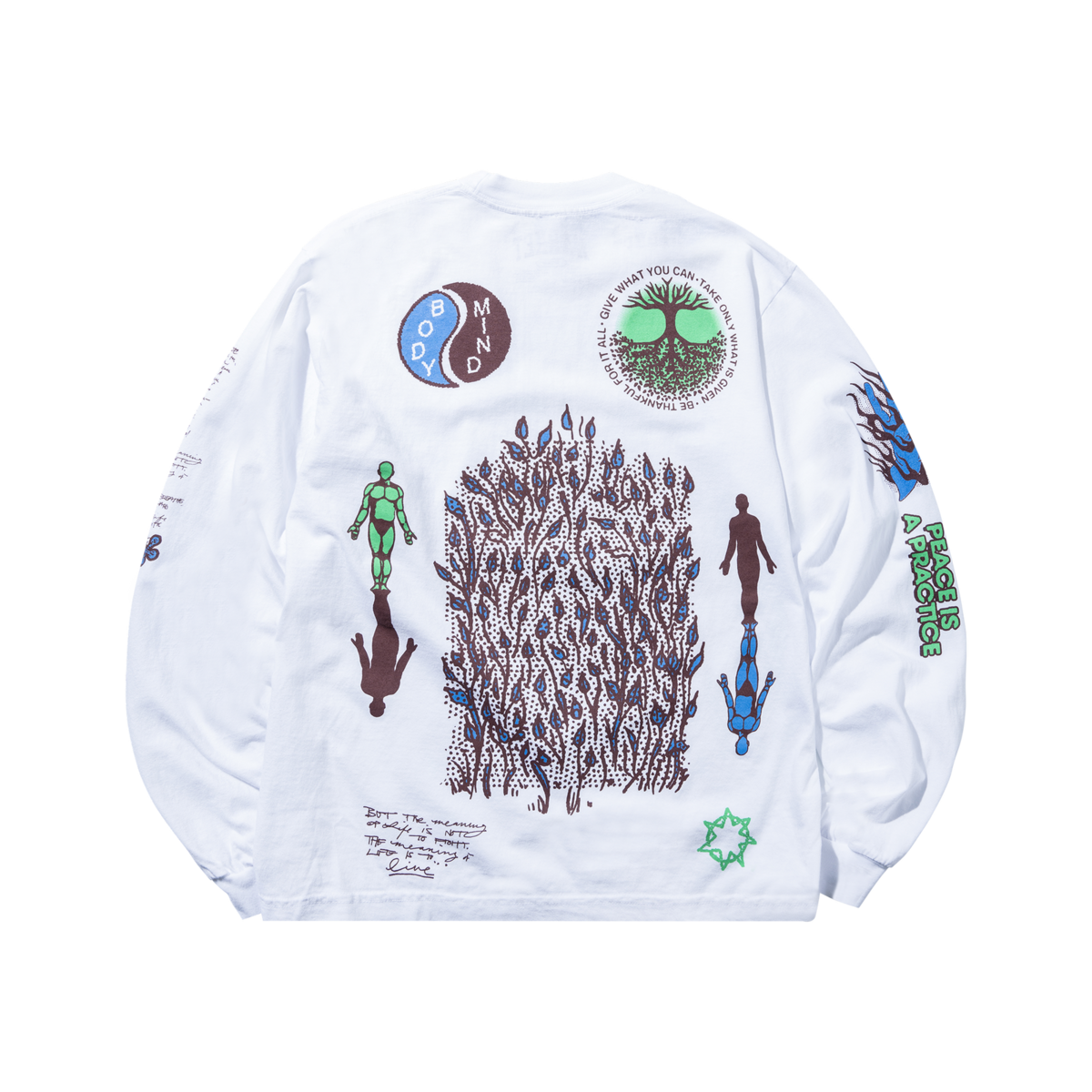 MARKET Peace Practice Longsleeve Tee - White - Image 5 of 6
