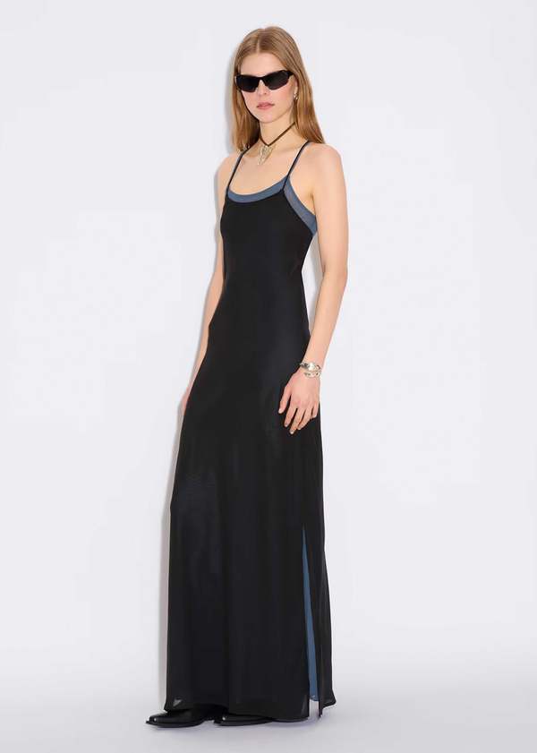 chinese dress ladies Double Layer Mesh Dress