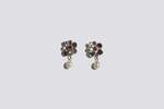 Mondo Mondo Flower Pearl Drop Earrings - Silver - Thumbnail 3
