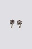 Mondo Mondo Flower Pearl Drop Earrings - Silver - Thumbnail 1