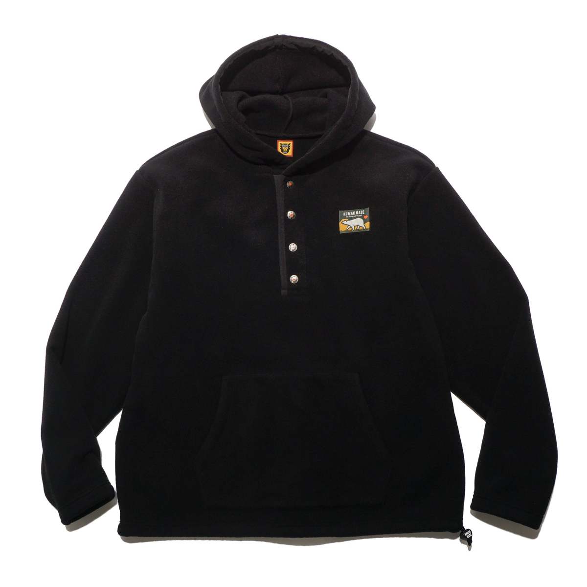 Human Made Fleece Hoodie - Black | Garmentory