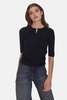 The Tile Club Elsa Short Sleeve Henley - Navy - Thumbnail 2