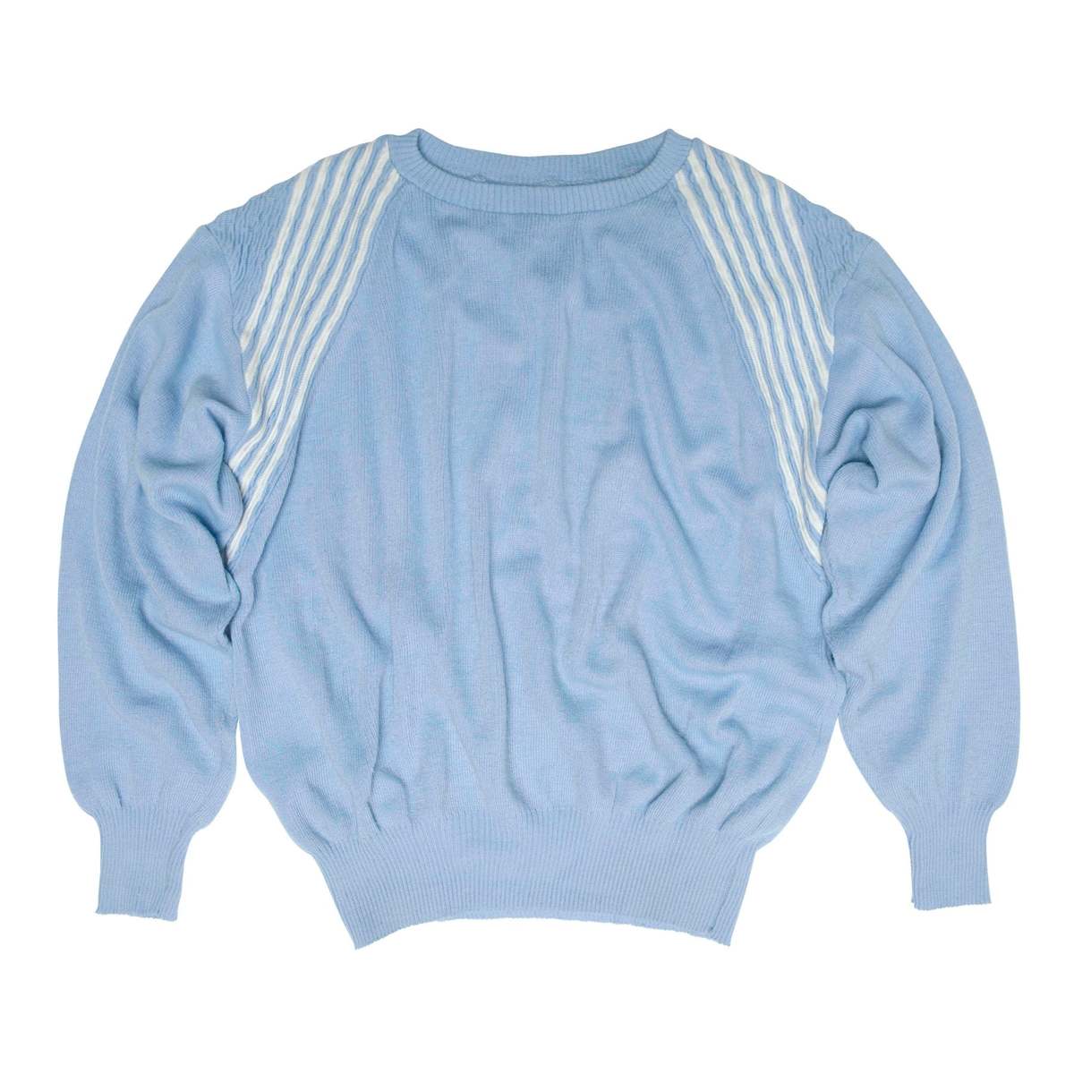 Sundazed Virgin Wool Tuck Stitch Crewneck Jumper - Baby Blue - Image 1 of 3