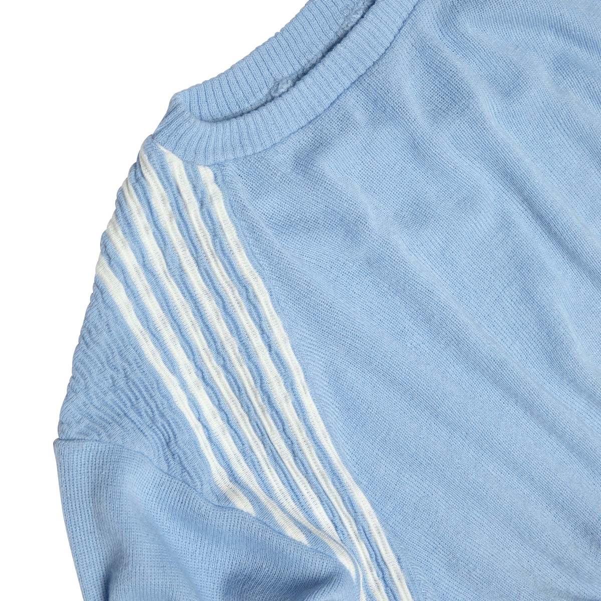 Sundazed Virgin Wool Tuck Stitch Crewneck Jumper - Baby Blue - Image 2 of 3