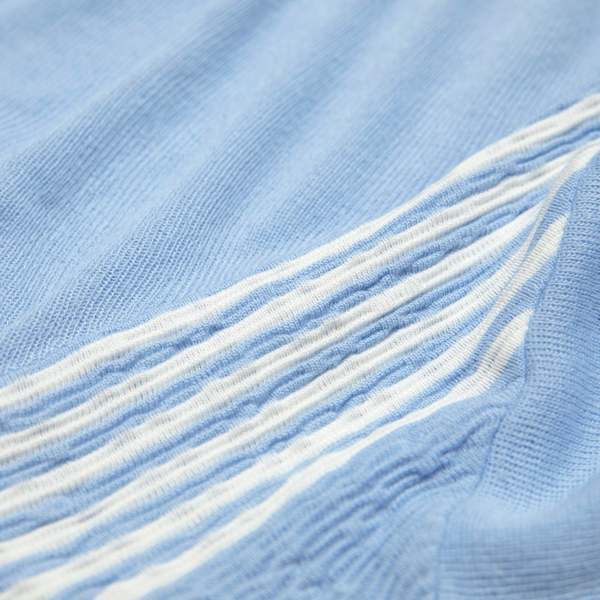 Sundazed Virgin Wool Tuck Stitch Crewneck Jumper - Baby Blue