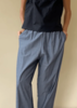 Deiji Studios Ease Trouser - Blue Pinstripe - Thumbnail 2