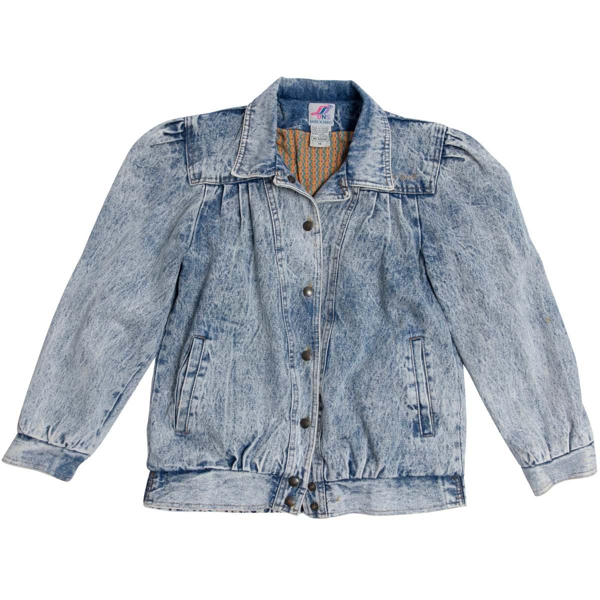 BNS Acid Wash Denim Weave Shirt Jacket - Acid - Image 1 of 6