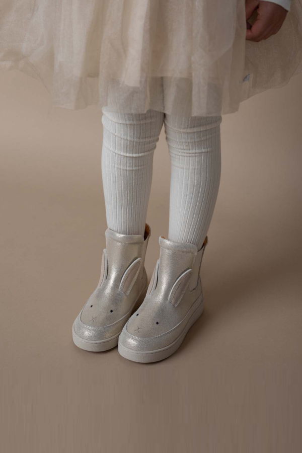 Kids Donsje Theera Boots - Silver Metallic Leather