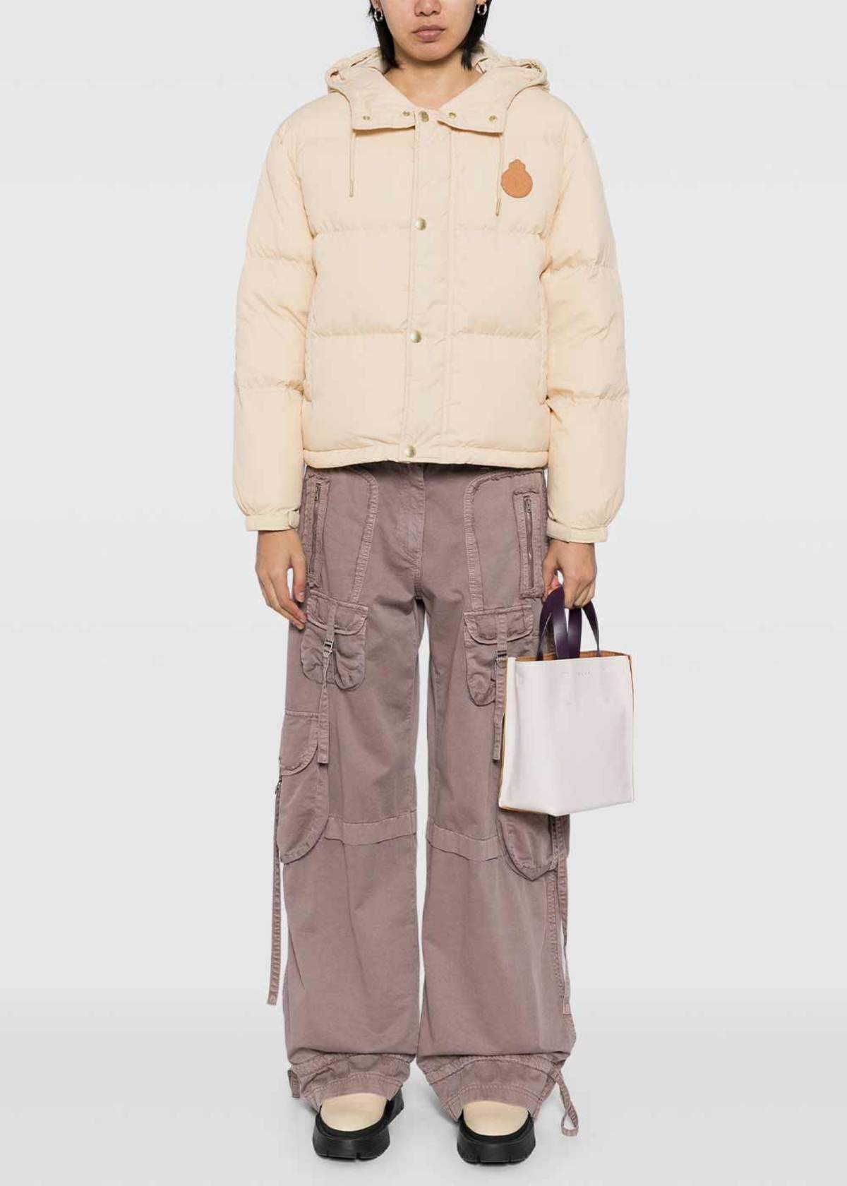 SPORTY & RICH Crown Puffer Jacket - Champagne/Tan - Image 2 of 4