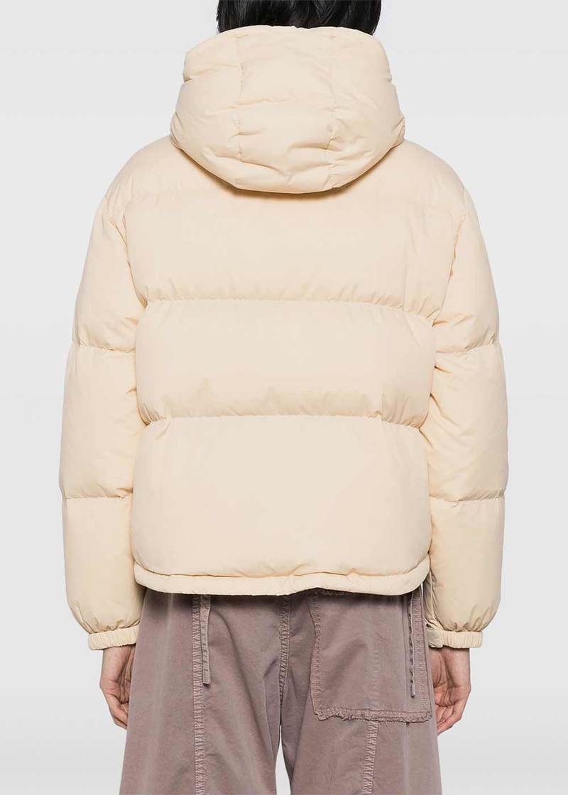SPORTY & RICH Crown Puffer Jacket - Champagne/Tan