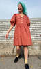 Birds of North America Fieldfare Dress - Berry Sheaf - Thumbnail 5