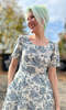 Birds of North America Winter Chippy Dress - Navy Village Toile - Thumbnail 9