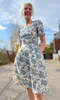 Birds of North America Winter Chippy Dress - Navy Village Toile - Thumbnail 12