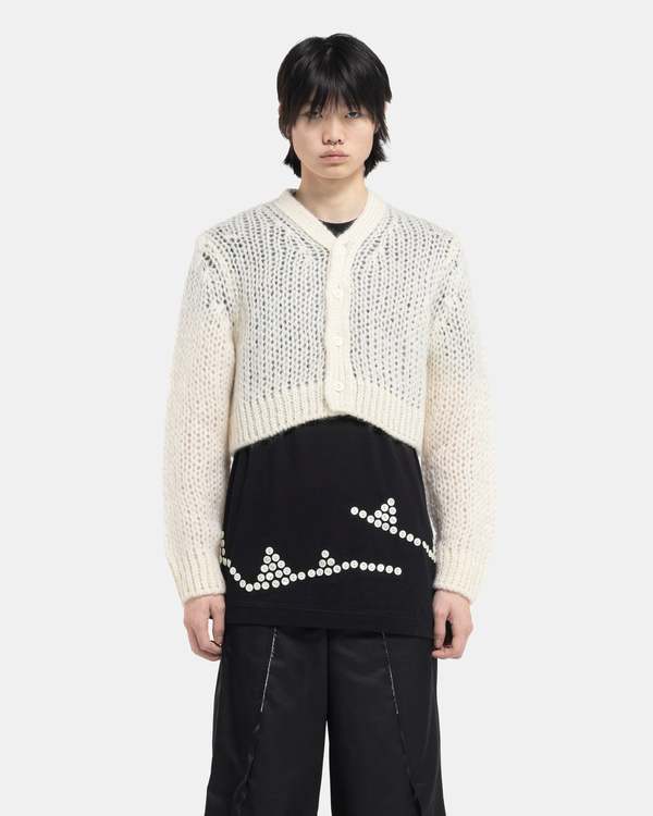 comme des garçons homme plus Cropped Cardigan - Off White | Garmentory