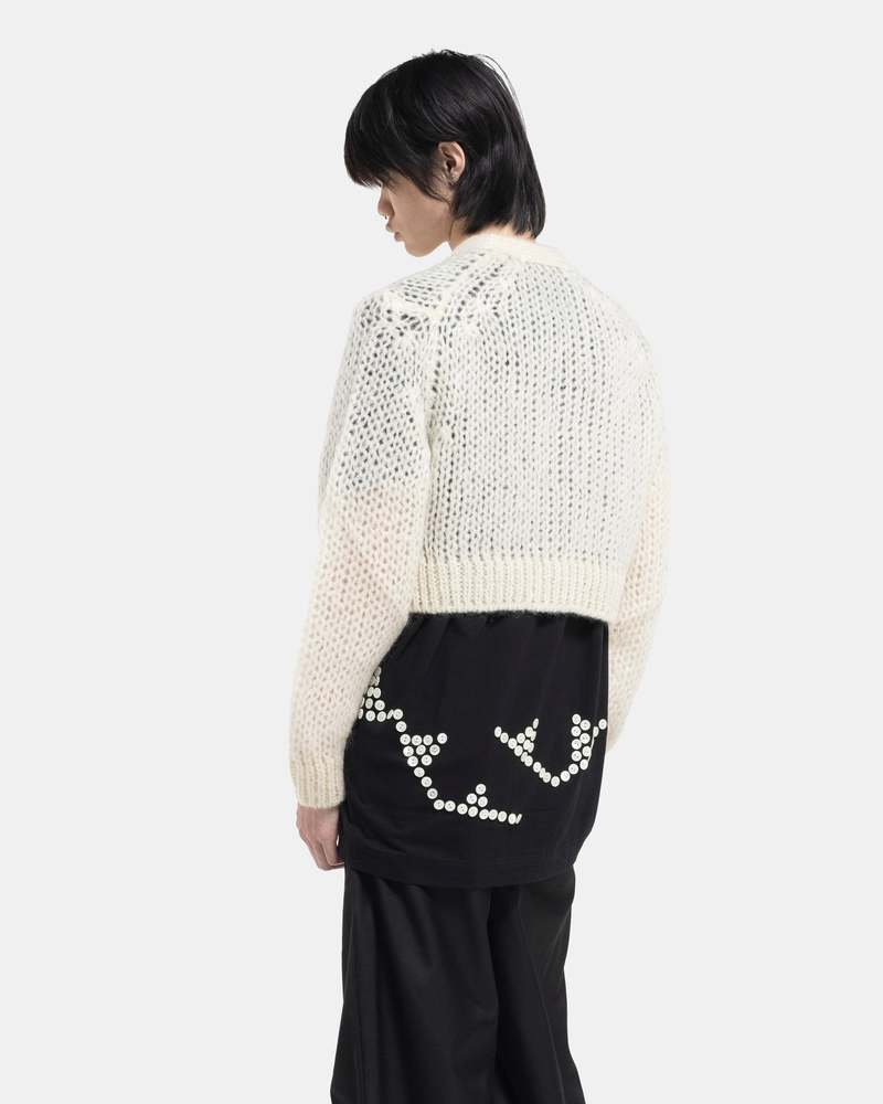 comme des garçons homme plus Cropped Cardigan - Off White