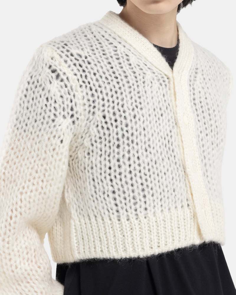 comme des garçons homme plus Cropped Cardigan - Off White
