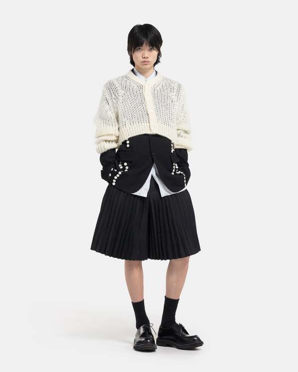 comme des garçons homme plus Cropped Cardigan - Off White