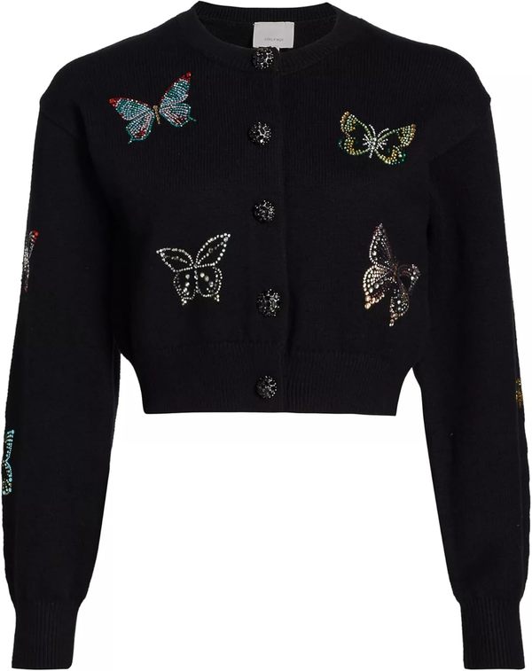 Cinq A Sept Lisette Butterfly Cardigan - Black Multi