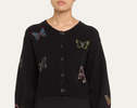 Cinq A Sept Lisette Butterfly Cardigan - Black Multi - Thumbnail 2