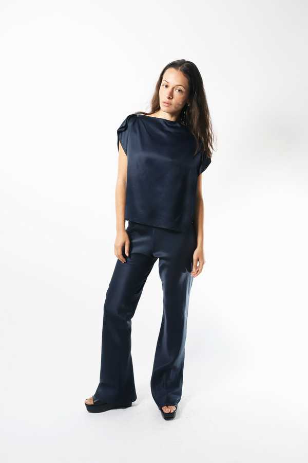 Baserange Clavo Top - Blue Black | Garmentory