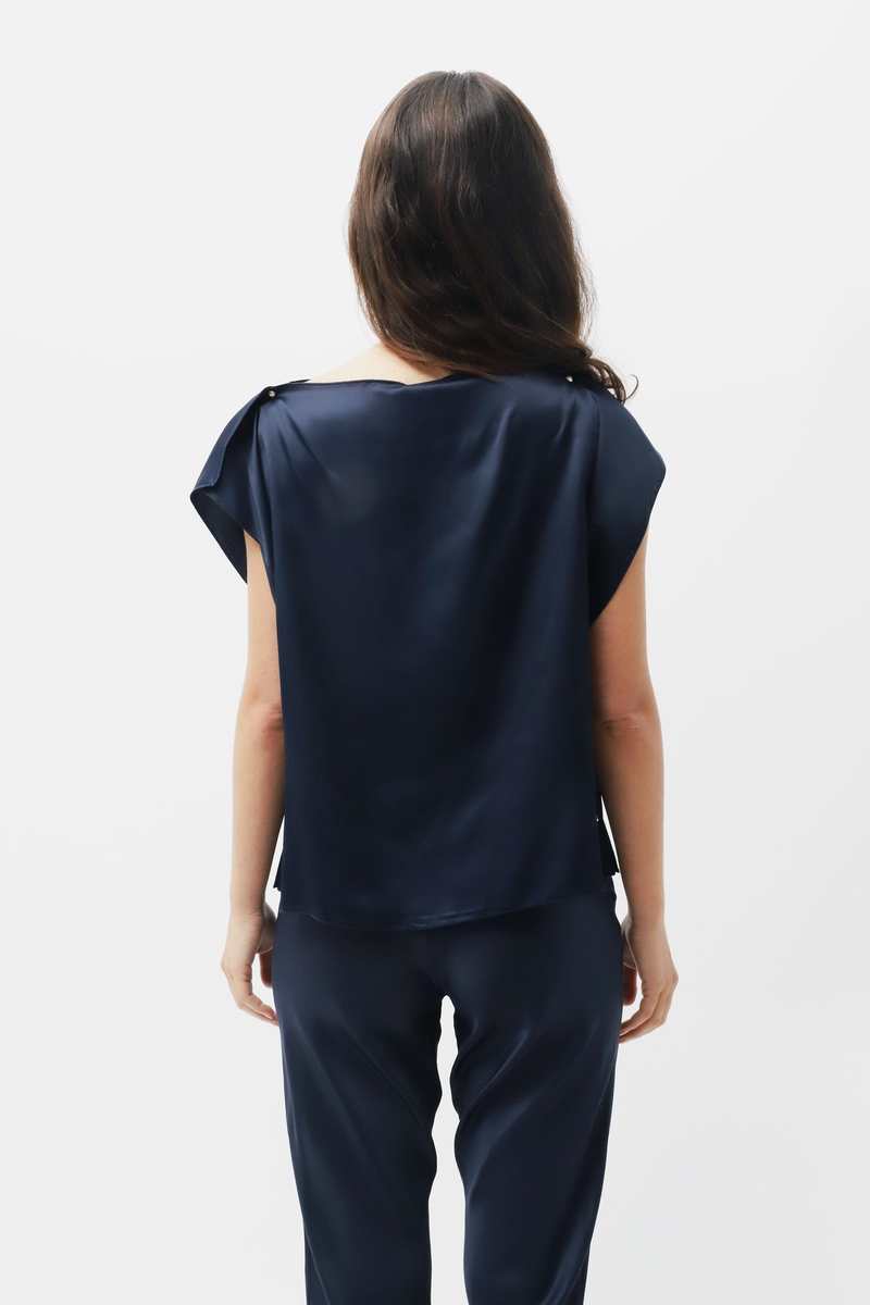 Baserange Clavo Top - Blue Black | Garmentory