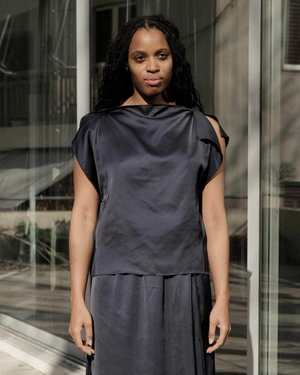 トップス Baserange clavo dress XS Baserange Clavo Top - Blue Black | Garmentory