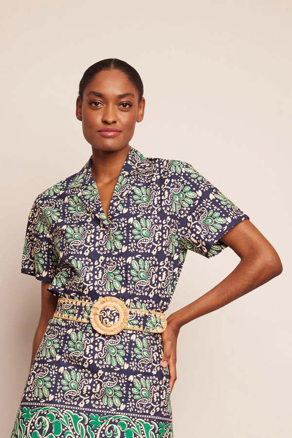 Cara Cara Kohut Top - Le Stampe Eve Blue