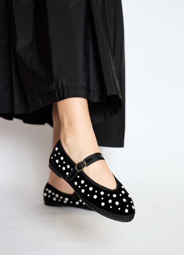 Sea NY Pearl Mary Jane Flats - Black | Garmentory