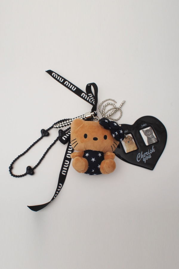 ATM Star Kitty Key Ring - Tan Multi