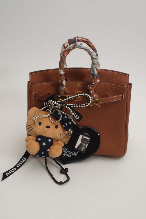 ATM Star Kitty Key Ring - Tan Multi