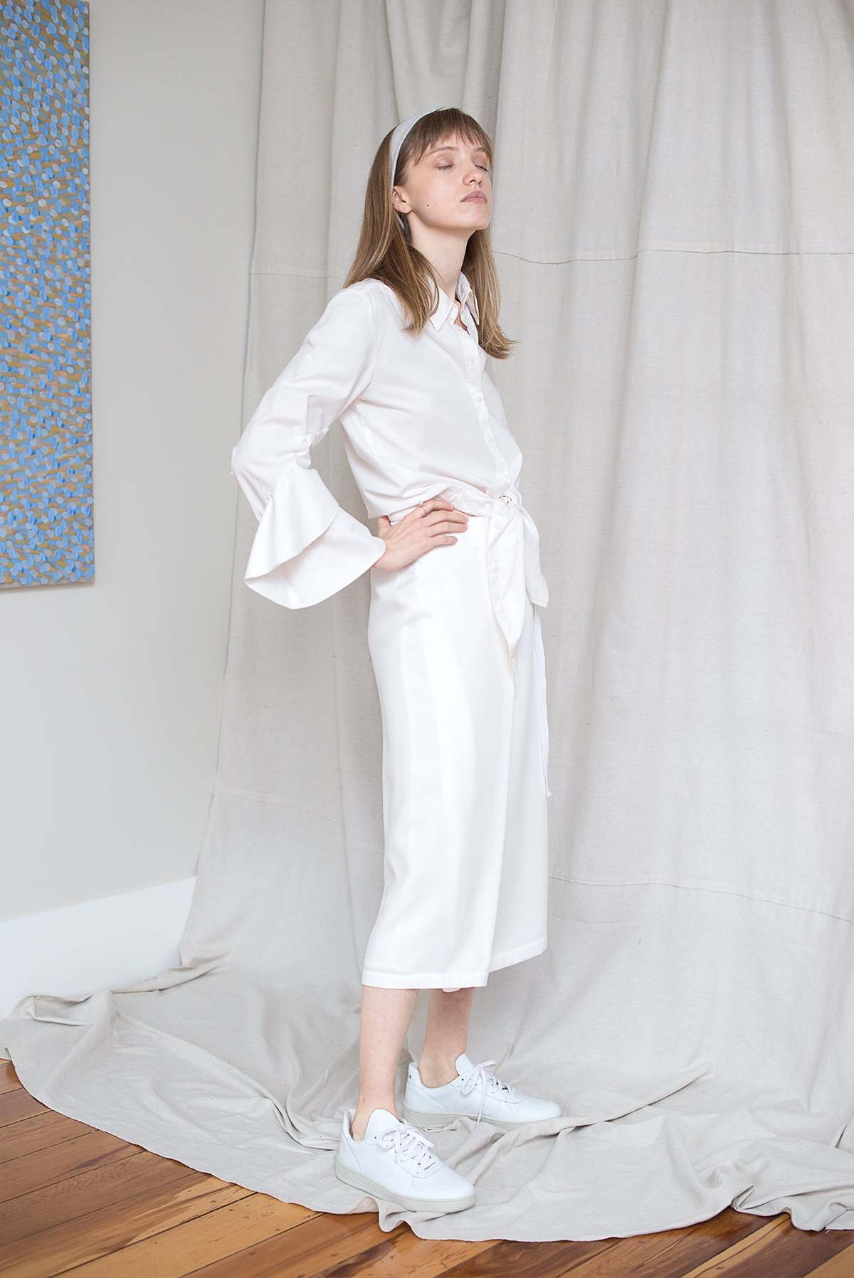 LOCLAIRE Tidal Wrap Skirt - Cloud - Image 4 of 6